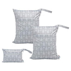 ALVABABY 3pcs Baby Cloth Diaper Wet/Dry Bags|Waterproof Reusable with Two Pockets|Travel, Beach, Pool, Daycare, Soiled Baby Items,Yoga，Gym Bag for Swimsuits or Wet Clothes 3L-YX36