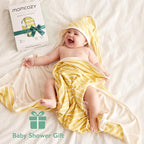 Momcozy Baby Towel with Hooded - Ultra Soft & Absorbent Large Bath Towel Set for Comfort & Gentle on Baby's Skin - Med Thick& Durable -Shower Gift & Bath Essential for Newborn, Infant, Toddler