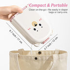 Pink Travel Baby Bottle Cleaner Kit – 6-in-1 Portable Brush Set with Drying Rack & Storage Case | Baby Travel Essentials for Flying, Newborn Bottle Cleaning & Breast Pump Parts On-The-Go