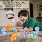 20pcs Dinosaur Cake Topper Set with Dinosaur Eggs - Reusable Dinosaur Cake Decorations，Dinosaur Birthday Decorations for Boys & Girls (Dinosaur Cupcake Toppers, Happy Birthday Cake Accessories)