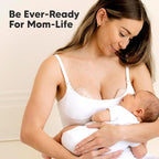 14-Pack Organic Nursing Pads - Washable Breast Pads for Breastfeeding, Nursing Bra Nipple Pads for Breastfeeding, Pumping Bra Reusable Breast Pad, Maternity Breastfeeding Bra Pad (Bare Beige, L 4.8")