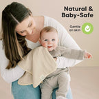 5-Pack Cotton Muslin Burp Cloths Baby Girls, Boys - Soft & Absorbent Spit Up Burp Rags, Large Muslin Towel, Cotton Wash Cloths for Babies, Newborn, Infant, No Shrink, Durable, Neutral (Mirage)