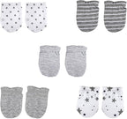 5 Pairs Baby Not Scratch Mittens 0-6 Months New Born Boy Girl Gloves Cute Infant Accessories