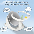 Baby Bath Seat for Babies 6 Months & Up, Non-Slip Bath Seats for Babies Sitting up,Bath tub Seat with Suction Cups,Safe & Comfortable Bath Chair Baby, Gray