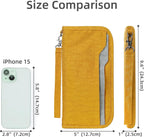 ZOPPEN Passport Holder Family RFID Passport Wallet, Passport Holder Women/Men, Travel Wallet Documents Organizer Zipper Case with Removable Wristlet Strap, Travel Essentials for Flying