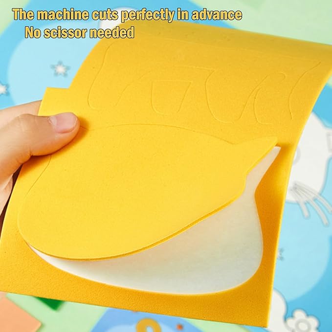 Lovyan 3D EVA Foam Stickers for Toddlers 12PCS Sticky Foam DIY Craft Preschool Art Class Drawing Sticker Puzzle Art Kit for Kids Boys Girls (Vehicles)