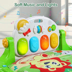 CUTE STONE Baby Gym Play Mat, Play Piano Gym with Tummy Time Activity Mat, Musical Activity Center for Infants Toddlers
