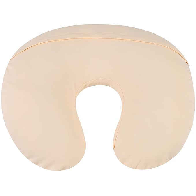 Onacosht 100% Organic Cotton Nursing Pillow Cover Soft Breathable Jersey Feeding Pillow Slipcover Fits Standard Infant Nursing Pillow for Baby Boy and Girl, Pale Yellow