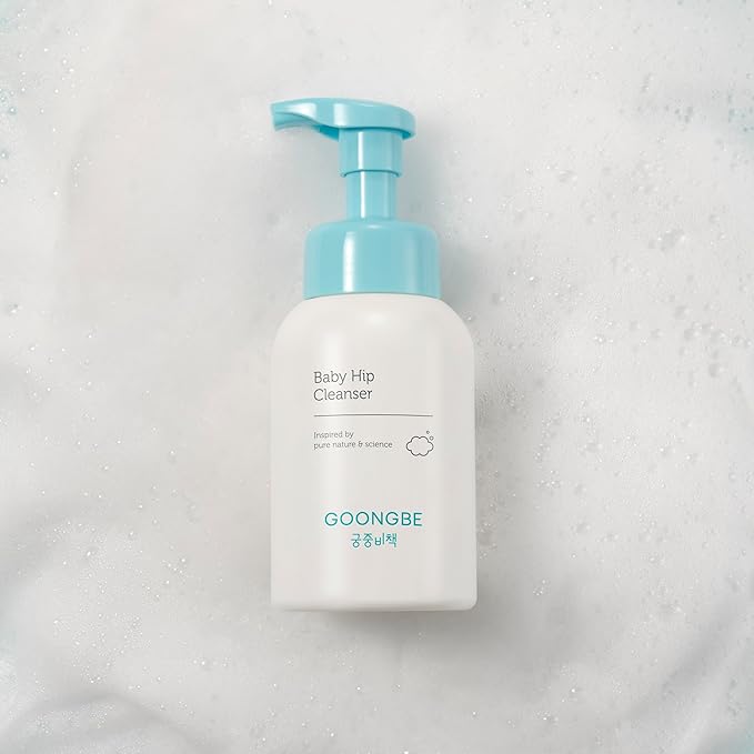 GOONGBE Baby Diapering Cleanser - Korean Baby Hip Buttocks Wash for Baby's Sensitive Skin - Dermatologically Tested - pH 5.5 Soft and Dense Bubble Foam, 10.1 fl.oz.