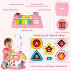 Marstone Toddler Toys for 1 Year Old Girl Gifts: First 1st Birthday Gifts for Girls and Boys, 8-in-1 Musical Learning House Montessori Baby Toys 6-12 12-18 Months, Educational Toddler for Ages 0-2
