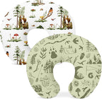 Nursing Pillow Covers 2 Pack, Breastfeeding Pillow Slipcovers Soft and Stretchy, Nursing Covers for Baby Girls Boys Newborn