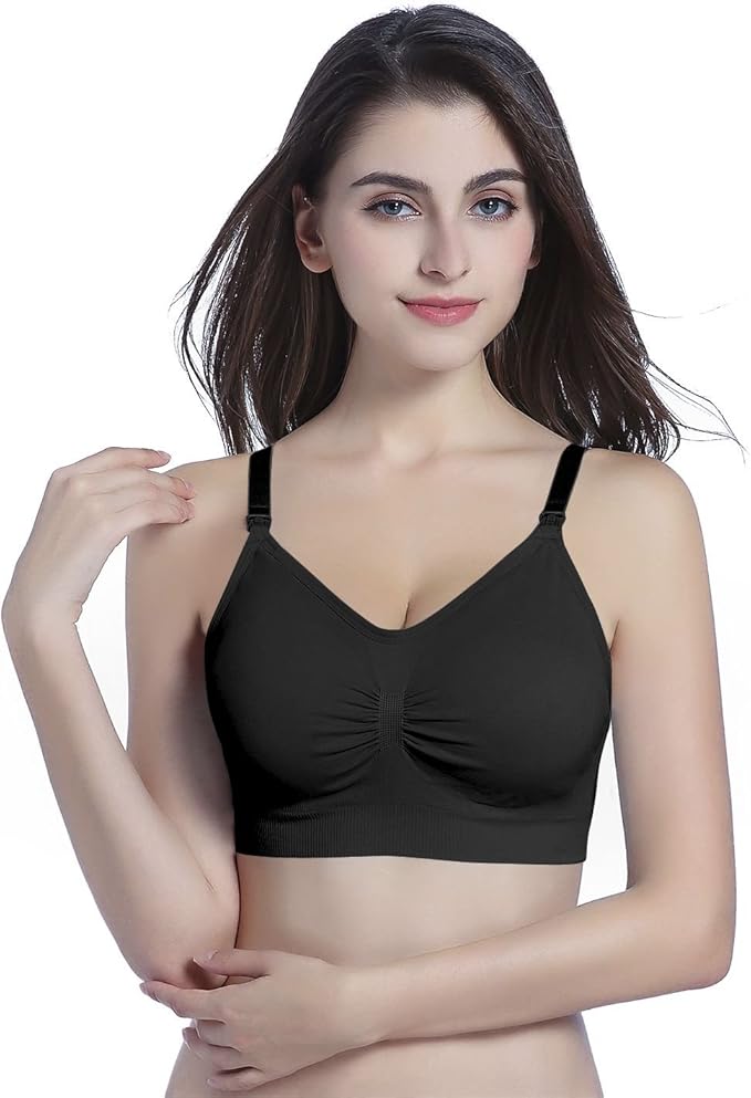 Suekaphin 5PACK Nursing Bra Wireless Bra Women's Sleeping Maternity Bra Breastfeeding Bra