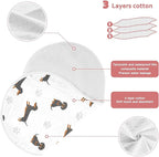 4 Pack Muslin Burp Cloths Dachshund Dogs White Cotton Baby Burp Cloths Extra Absorbent and Soft Spit Up Rags for Baby Boys Girls 22x11 Inch