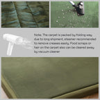 MAXYOYO Coral Velvet Area Rug, Thick Japanese Tatami Mat Living Room Carpet with Non-Slip Backing, Large Solid Color Mat for Bedroom Dormitory Yoga, Olive Green, 59"x 78"