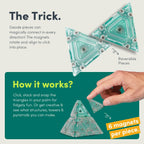 Speks Geode Pyramid 12-Piece Building Set - Aqua - Fun Desk Toy for Adults