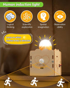 Poraxy STEM Kits for Kids Age 8-10-12, 6 in 1 Science Kits, Wooden 3D Puzzles, Toys for Ages 8-13, Building Projects Crafts Model Kits, Birthday Gifts for Boys Girls Ages 7 8 9 10 11 12 13 Years Old