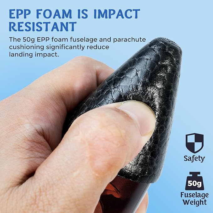 Rocket Launcher for Kids - 200 Ft of Flight Altitude, Model Rocket with Launch Set, Rockets Outdoor Toys with Safely Parachute, Easter Birthday Toys for Boys & Girls Ages 5 6 7 9 10 12 8-13 Years Old