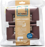 Roving Cove HeftyFit Corner Protector for Baby (8 Large Corners), Heavy-Duty Soft Rubber Foam Furniture Corner Bumper Guards, 3M Adhesive Pre-Taped, Coffee Brown