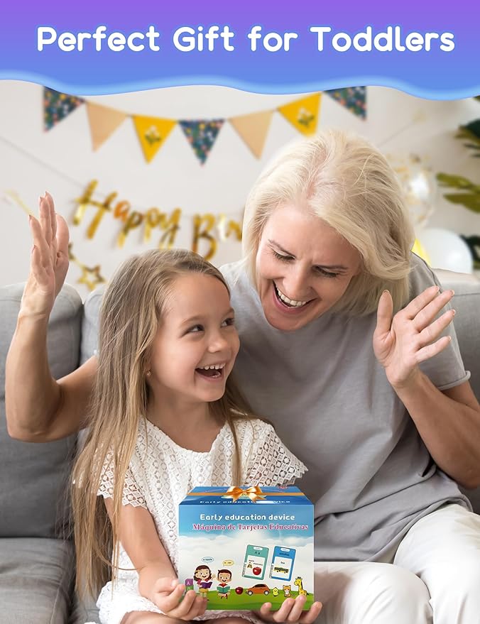 Talking Flash Cards for Toddlers, 510 Sight Words Kids English Learning Flashcards Educational Toys, Autism Pocket Speech Therapy Toys, Birthday Gifts for Boys Girls