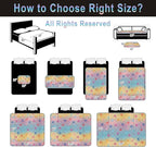 100% Waterproof Dog Bed Cover 102x82 in Reversible Changing Pad Reusable Camping Mat for Kids/Pet/Dog/Cat Washable Geometric Embroidery Blanket Patchwork Rainbow Dog Paw Printed+Gray