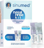 Sinus Rinse, 60PK Refill Nasal Rinse Packets with NAC and Saline, Helps with Allergy, Congestion, Cold Symptoms