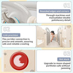 12 in 1 Toddler Outdoor Playset with Swing, Indoor Swing and Slide Set Playground for Toddlers 1-3, Durable Climber Basketball Hoop Ball Toddler Indoor Playset for Home Playground-White Grey