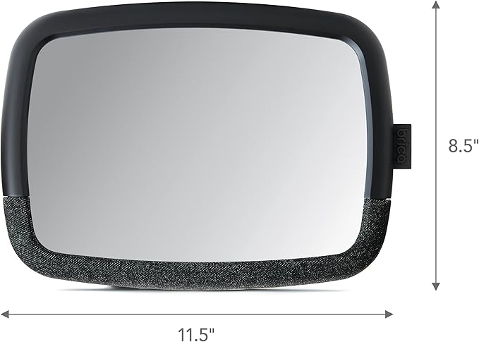 Munchkin Baby Car Mirror for Rear Facing Car Seats, Pivot 360 Baby in-Sight Adjustable Auto Mirror, Black, 2 Pack