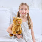 Electronic Walking Orange Cats, Realistic Interactive Puppy Pet Toy Cat, Walking, Barking,Wagging Tail & Talking,Present Pet Gifts for 3+ Year Boys Girls