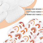 Pea Pod Baby Car Seat Head Support for Newborn, 2 in 1 Infant Car Seat Head Support for Boys Girls Extra Soft Breathable Baby Car Seat Cushion Insert for Strollers, Swings, and Bouncers, Boho Rainbow