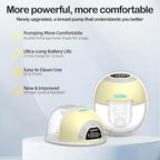 Ellie Wearable Hands Free Breast Pump, Portable Breastfeeding Pump w/Soft Double-Sealed Flange, Anti-Backflow & Leakproof Design, Ultra-Slim and Quiet, 4 Modes 9 Levels, Smart Nightlight, 2 Pack