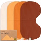 KeaBabies 4-Pack Baby Burp Cloths Baby Girl, Boy - Organic Cotton Burp Cloth, Extra Large, Absorbent, Soft Burping Cloths & Bibs Set for Babies, Newborn Burp Clothes, Thick Burp Ragss (Sahara)