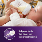 Philips Avent Natural Baby Bottle with Natural Response Nipple (Medium Flow,Flow 3), 9oz, SCY903/01