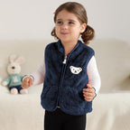 Baby Boys Girls Fleece Vest Zip Up Cute Bear Jackets Fuzzy Fall Winter Warm Clothes Newborn Outwear for Toddler Infant