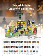 137PCS Magnetic Blocks - Magnetic Building Blocks,World Magnetic Lights Tiles Kids Build Cubes ,STEM Toys for 3-5 4-8 5-7 Year Old Boys and Girls,Sensory Creative Activities Christmas Birthday Gift