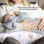 Plushii Nursing Pillow, Breathable Nursing Pillows for Breastfeeding, Breast Feeding Pillows for Mom, Breastfeeding Pillows for Bottle Feeding, Tummy Time, Sitting Support - Rainbow World