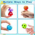 32PCS Fidget Spinner Soccer Balls Sports Party Favors Bulk for Kids 4-8 8-12 Birthday Goodie Treat Bag Stuffers Classroom Treasure Toys Carnival Prizes Pinata Fillers Mini Return Gifts for Boy Girl