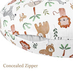 Nursing Pillow Cover, Removable Nursing Covers for Breastfeeding Pillows, Stretchy and Soft Fit for Baby Girls Boys Newborn, Animal (Only Cover)