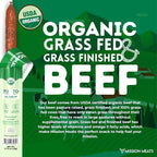 Mission Meats 100% Certified Organic Beef Sticks – Pasture-Raised, Zero Sugar, Non-GMO, Healthy Individually Wrapped Meat Sticks Snack, 0.75oz (24 Count)
