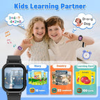 Kids Waterproof Smart Watch Boys Gift Age 3-12 with 39 Game HD Touch Screen Music Player Video Camera Pedometer Alarm Clock Birthday Gift for 6 7 8 9 Year Olds Black