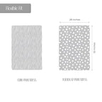 Crib Sheet Set | Toddler Sheet Set 2 Pack 100% Jersey Cotton Grey and White Abstract Stripes and Dots by Ely's & Co