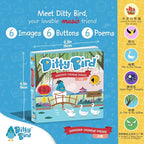 DITTY BIRD Chinese Poems Book Children Songs Edition | Bilingual Musical Book for Toddlers, English & Chinese | Fun, Interactive Sound Books for Babies & Toddlers | Mandarin Book for Learning