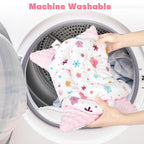 Infant Car Seat Insert with 3 Strap Covers, 3 in 1 Reversible Floral Baby Car Seat Head Support for Newborn, Baby Girl Newborn Essentials for Preemie to Infant, Stroller, Swing, Bouncer (Pink)