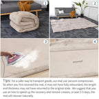 Baby Play Mat for Floor,1.3" Thick Memory foam Tummy Time Mat,Soft Coral Velvet Nursery Rug,Extra Large Non Slip for Crawling,Toddlers,Infants,kids,Tatami Style for Living Room(Beige)