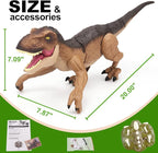 Remote Control Dinosaur Toys for Boys 3 4-7 8-12- RC Realistic Big T-Rex Gifts for Kids, Interactive Dino with Light Roar Spray Touch Sensing