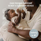 snuggle me Organic Nursing Pillow (New 2025 Design) | Bottle & Breastfeeding Pillow with Organic Cotton Cover & Fiberfill, Machine Washable Feeding Pillow, Newborn Essentials Must Haves (Birch) - v2