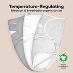 Baby Swaddle Sleep Sacks with Zipper - 3-Pack Swaddles for Newborns 3-6 Months, Infant, Baby Girls, Boys, Soft & Durable Newborn Sleep Sack, Easy Diaper Change Swaddling Blanket (Cloud, L)