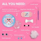 Cookie Box Crochet Kit for Beginners - Learn to Craft Amigurumi Stuffed Animals - Knitting Gift for Kids and Adults - Beginner-Friendly Yarn - Stitch-by-Stitch Video Tutorial - Bunny Lola