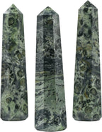 Amazing Gemstone Kambaba Jasper Crystal Towers ~ Natural Healing Crystal Point Obelisk for Reiki Healing and Crystal Grid (3- Inch)