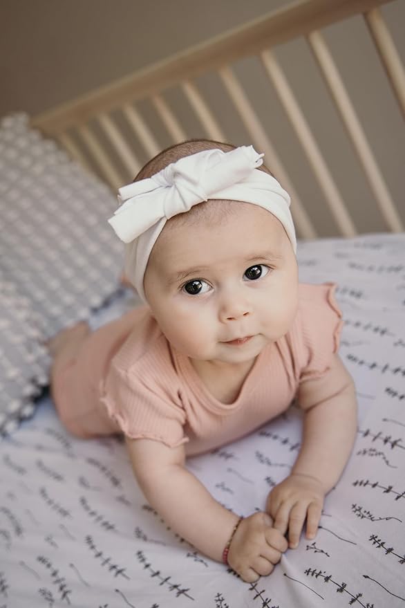 Ely’s & Co. Crib Sheets, Baby Boy/Girl Fitted Crib Mattress Sheet Set, 2 Pack, 100% Jersey Knit Cotton, Infant and Toddler Nursery Bedding, Forest Grey Print, 28” x 52”