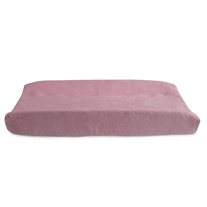 Serta Perfect Sleeper Contoured Changing Pad with Plush Cover, Pink